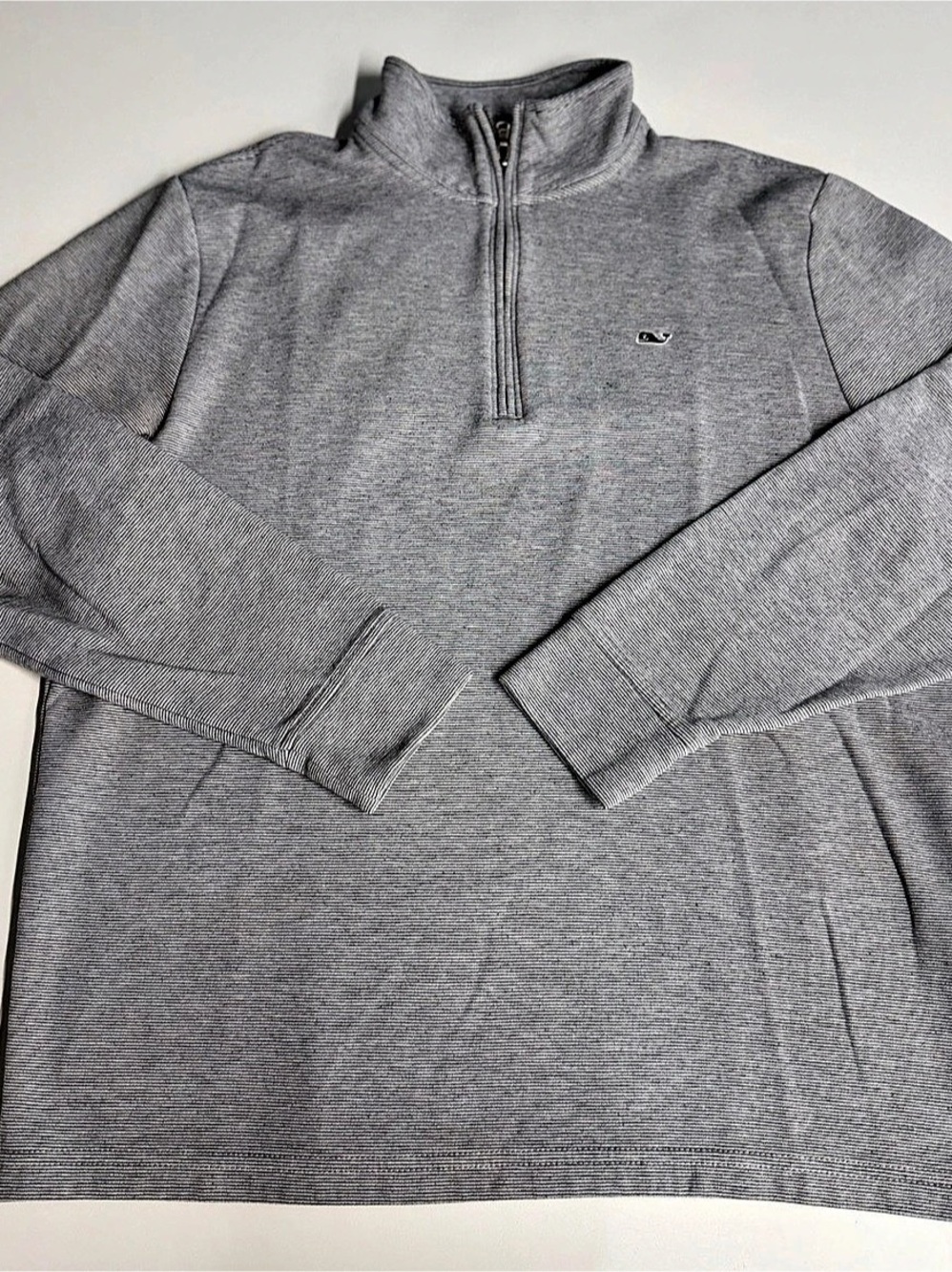 vineyard vines Collegiate Shep Shirt Men's Quarter Zip Pullover Gray Size Large